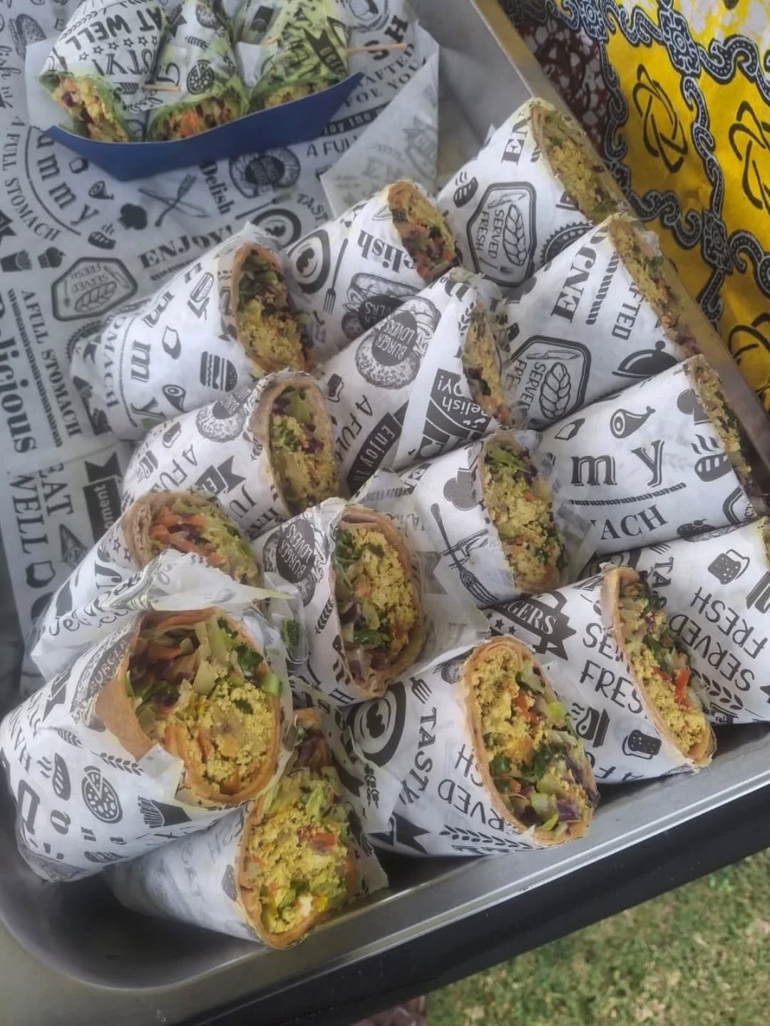 Natural Livity Kulcha Shop: appetizing display of restaurant food