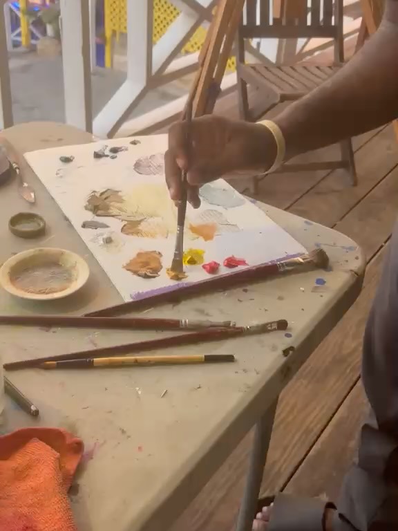 The Barracks Art Gallery: artist at work