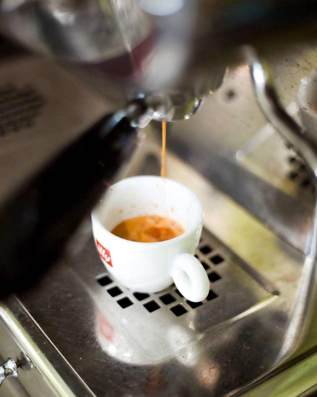 The Larder: high quality espresso preparation shot