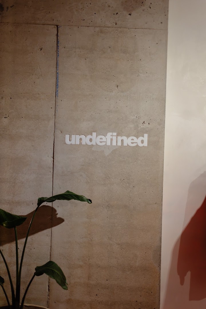 Undefined: clear branding on shop wall