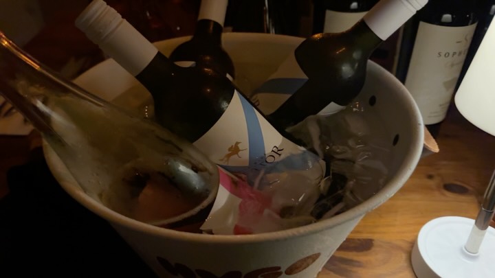 Hugo: appealing shot of chilled wine