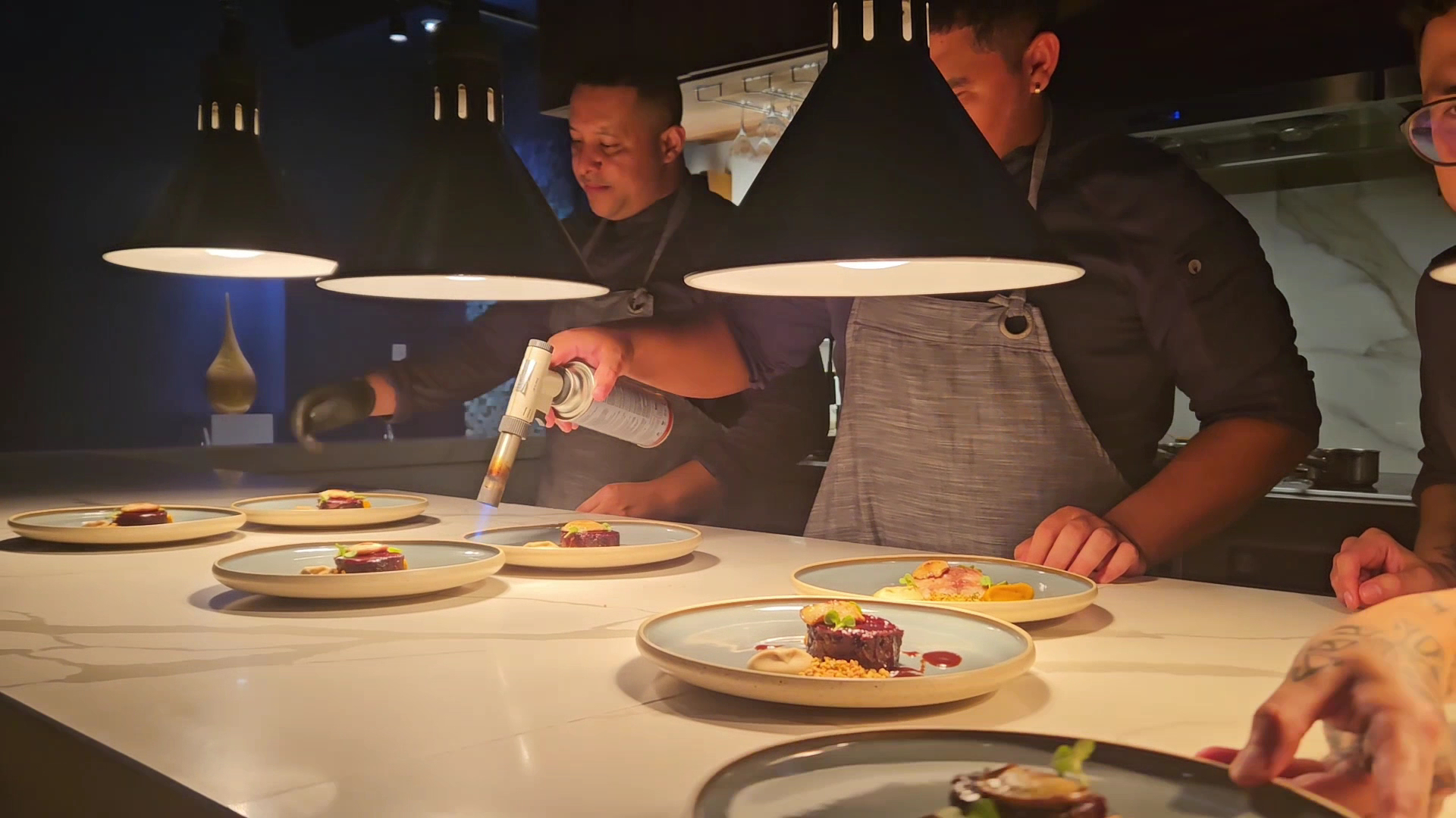 Ever Restaurant: professional shot of chefs cooking