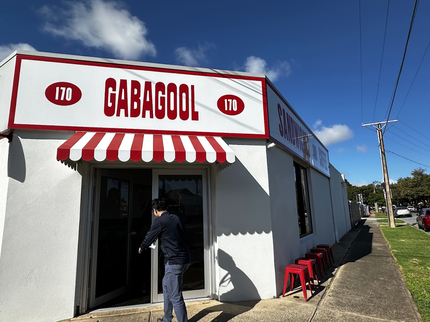 Gabagool: clear exterior shot of venue