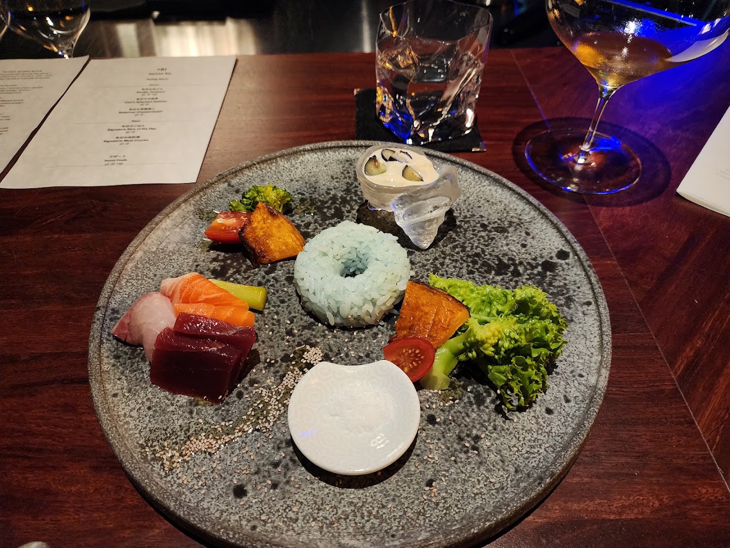 Aizome Bar: high quality food presentation photo