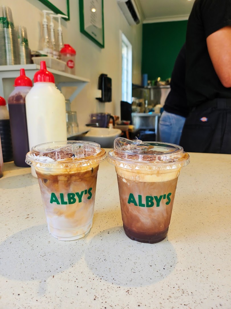 Alby's: clear photo of branded drinks