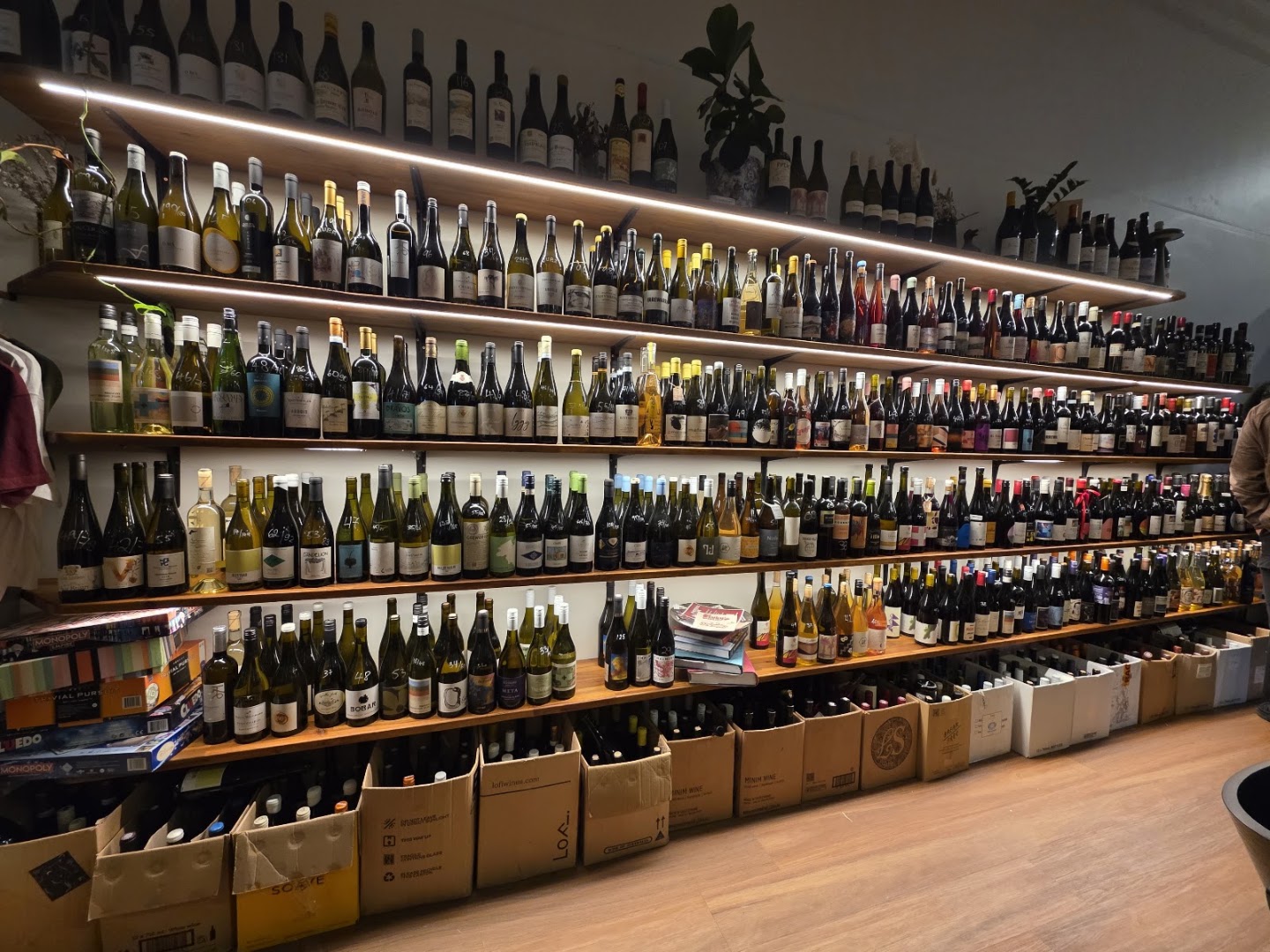 Ruby's Wine Shop: clear display of wine selection