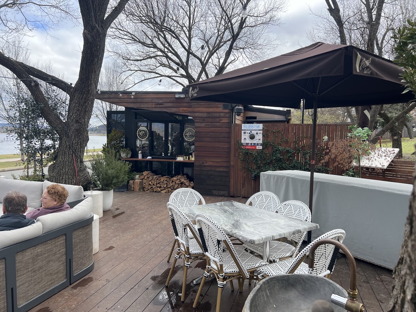 Curio Press Espresso Bar: inviting outdoor seating area shown
