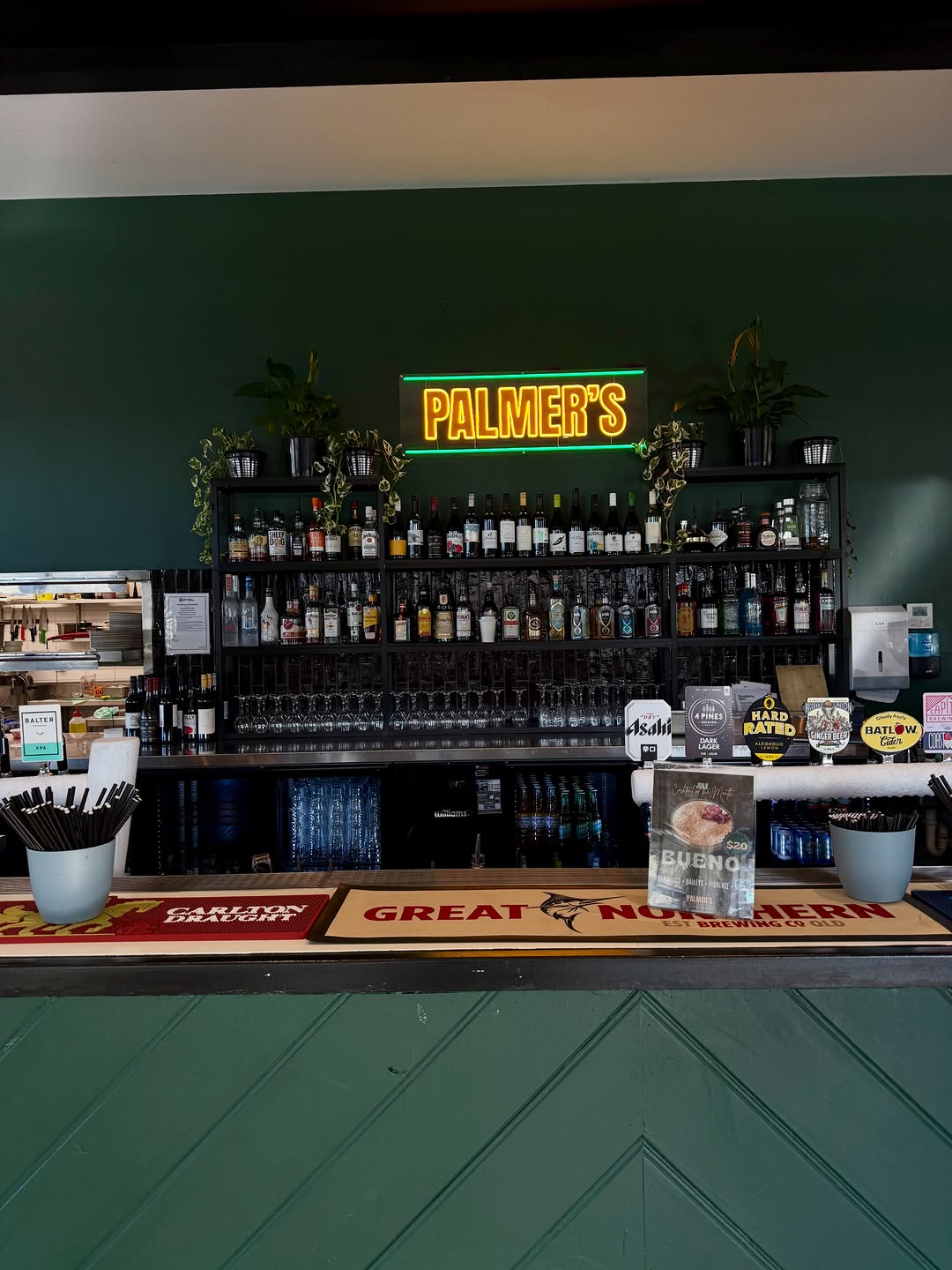 Palmers: clear, professional shot of bar