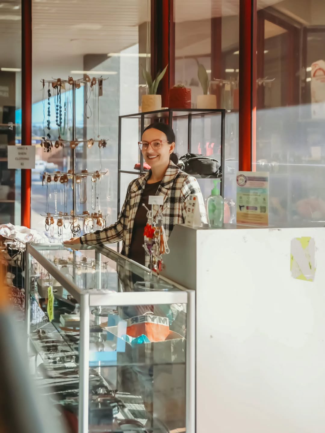 The Thrift Hub Canberra: friendly staff member in shop