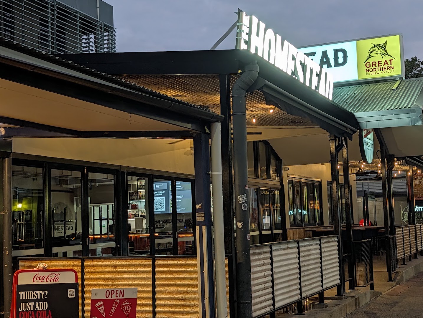The Homestead Darwin: clear exterior shot of venue