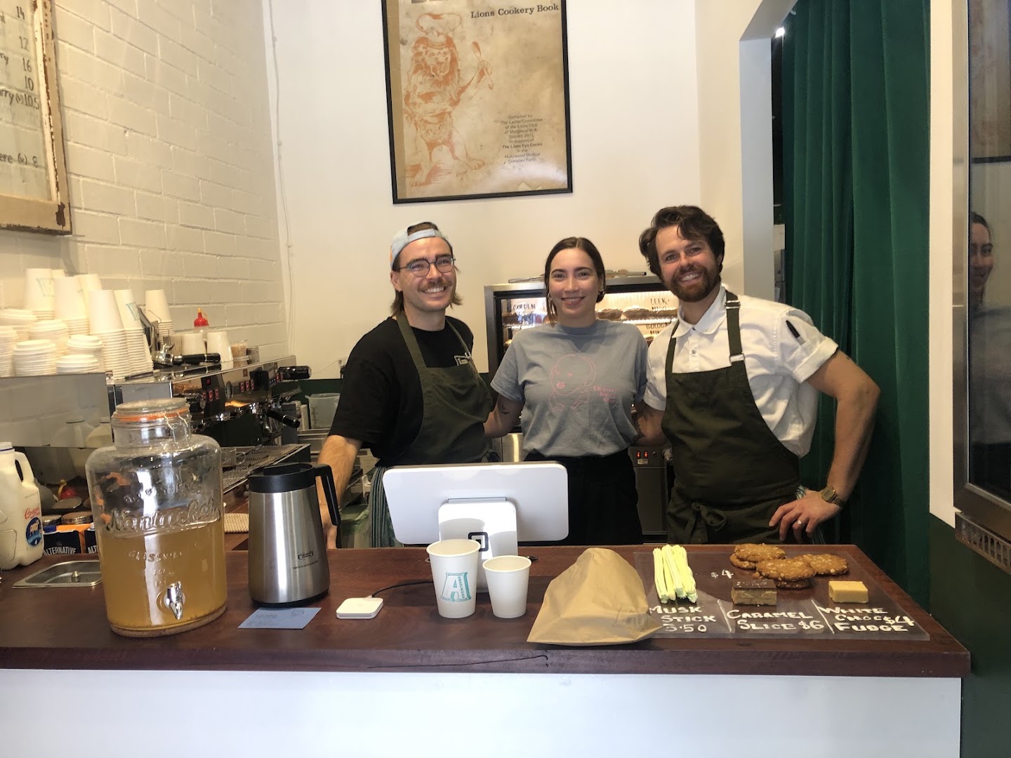 Angelwood: friendly staff in venue setting