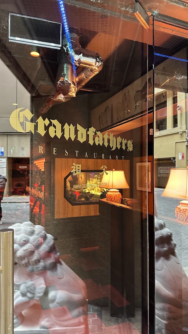 Grandfathers: clear view of restaurant exterior