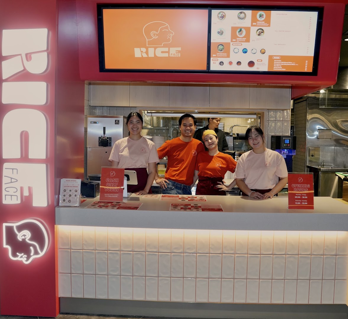 Riceface: professional staff photo at venue