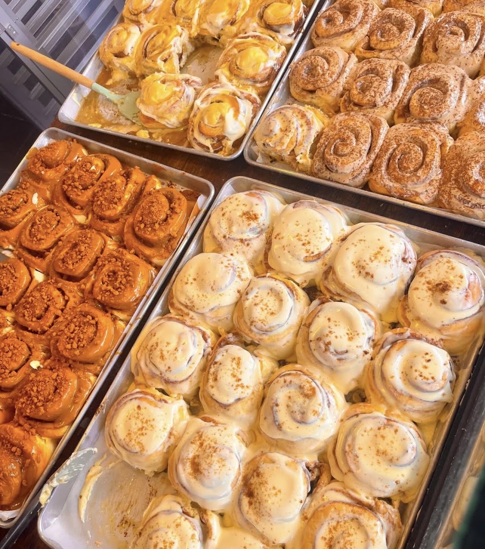 sundays: appetizing display of fresh pastries