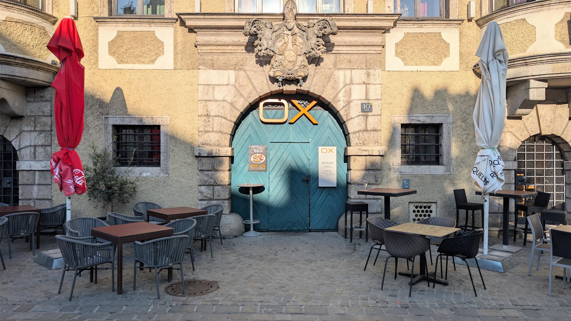OX in the City: clear photo of restaurant exterior