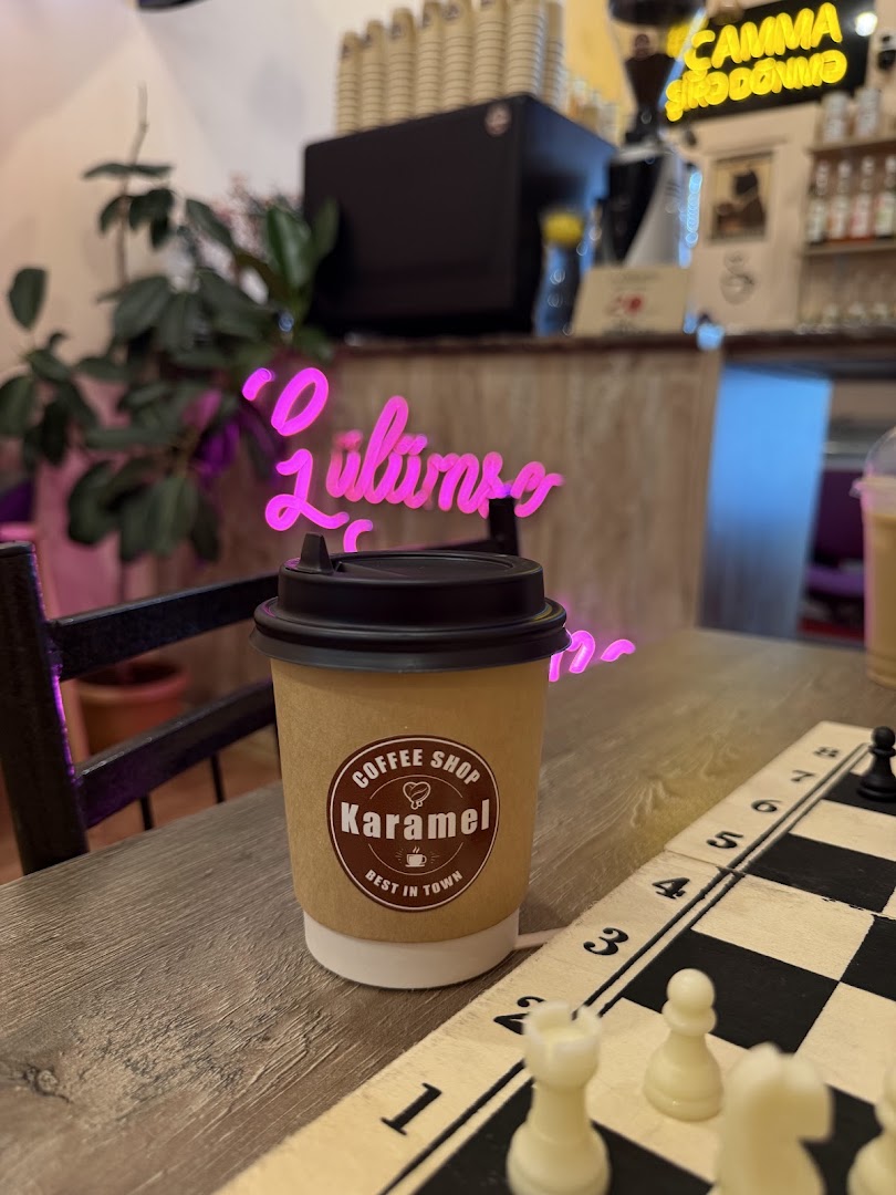 Karamel Coffee Shop Gabala: clear photo of branded coffee