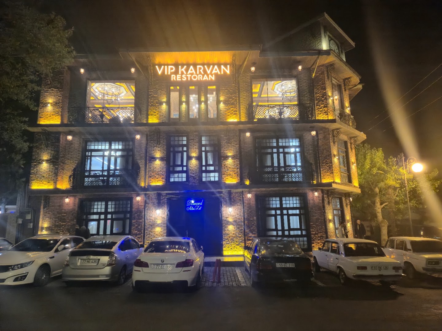 VIP Karvan Restaurant: attractive night exterior shot