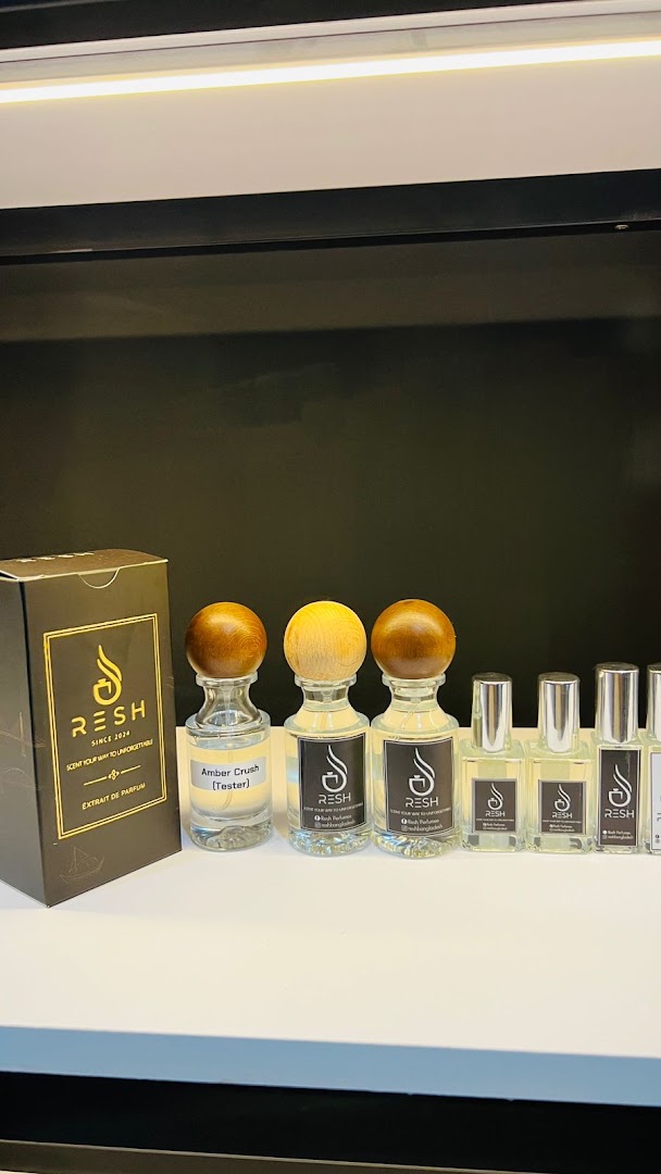 Resh Perfumes: clear product display photo