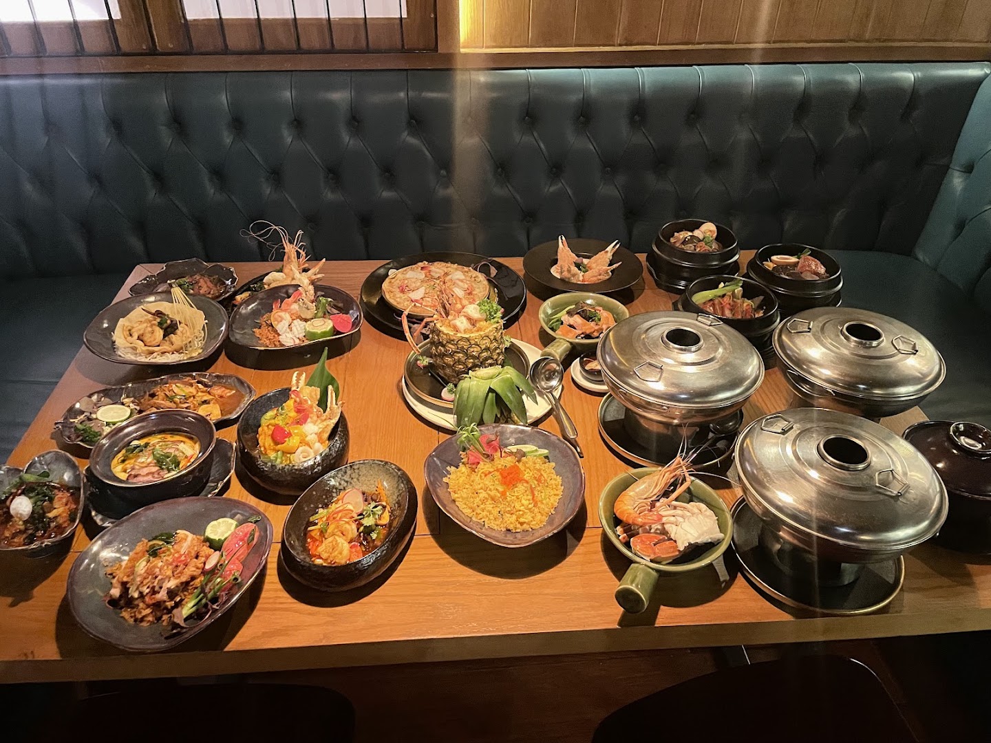 Baan Busaba: appetizing display of restaurant food