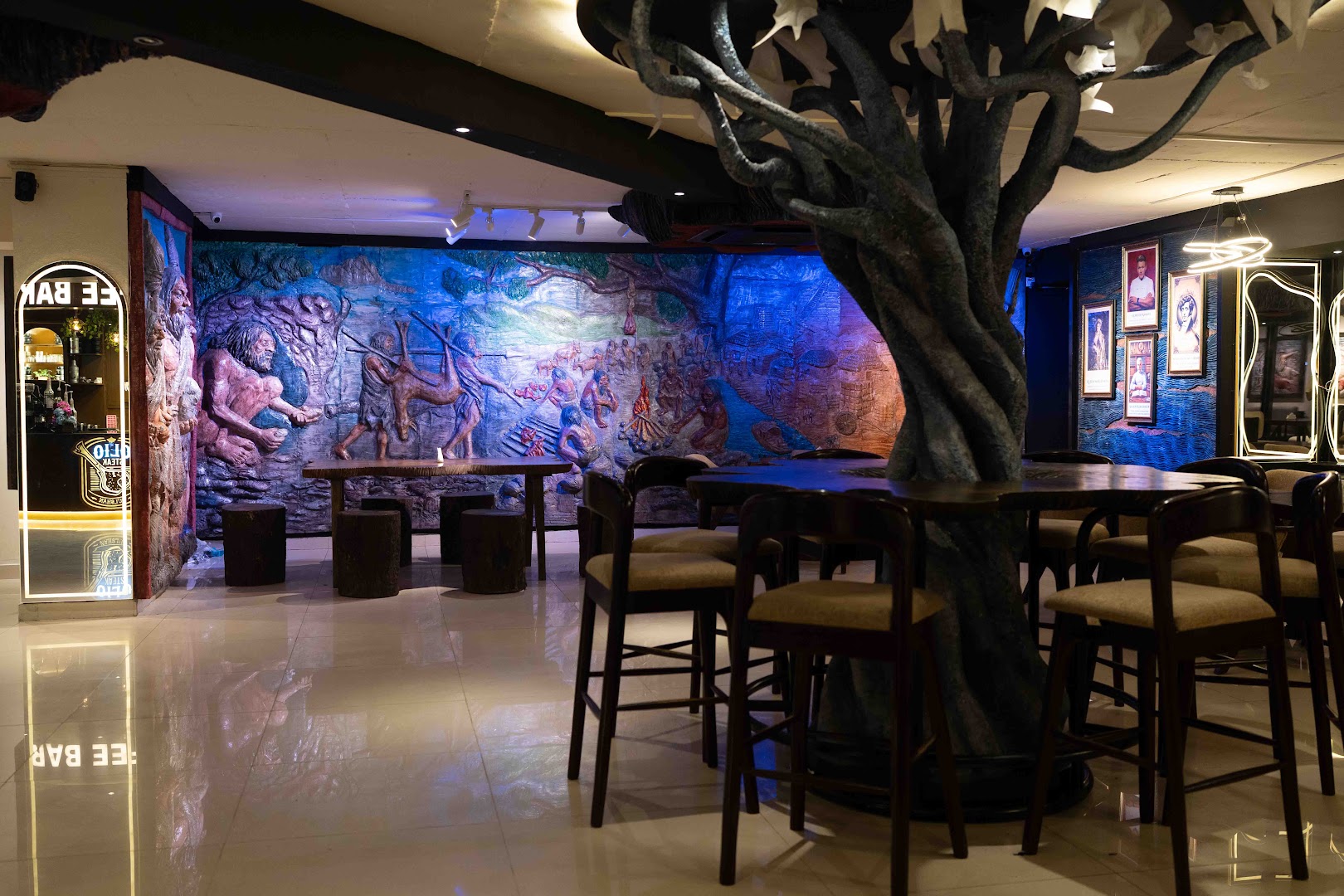 Olio Steak: unique restaurant interior design