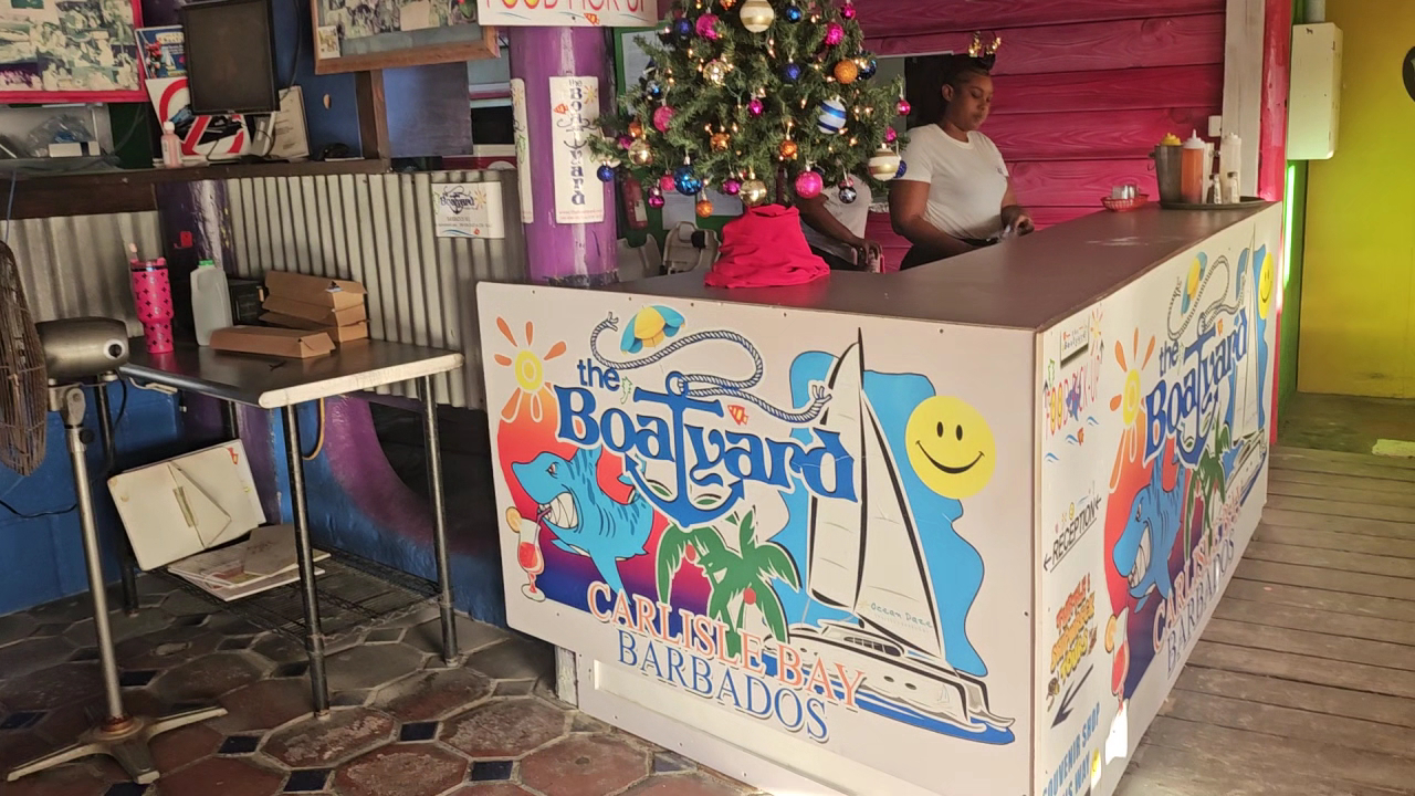 The Boatyard Beach Club: venue interior and staff