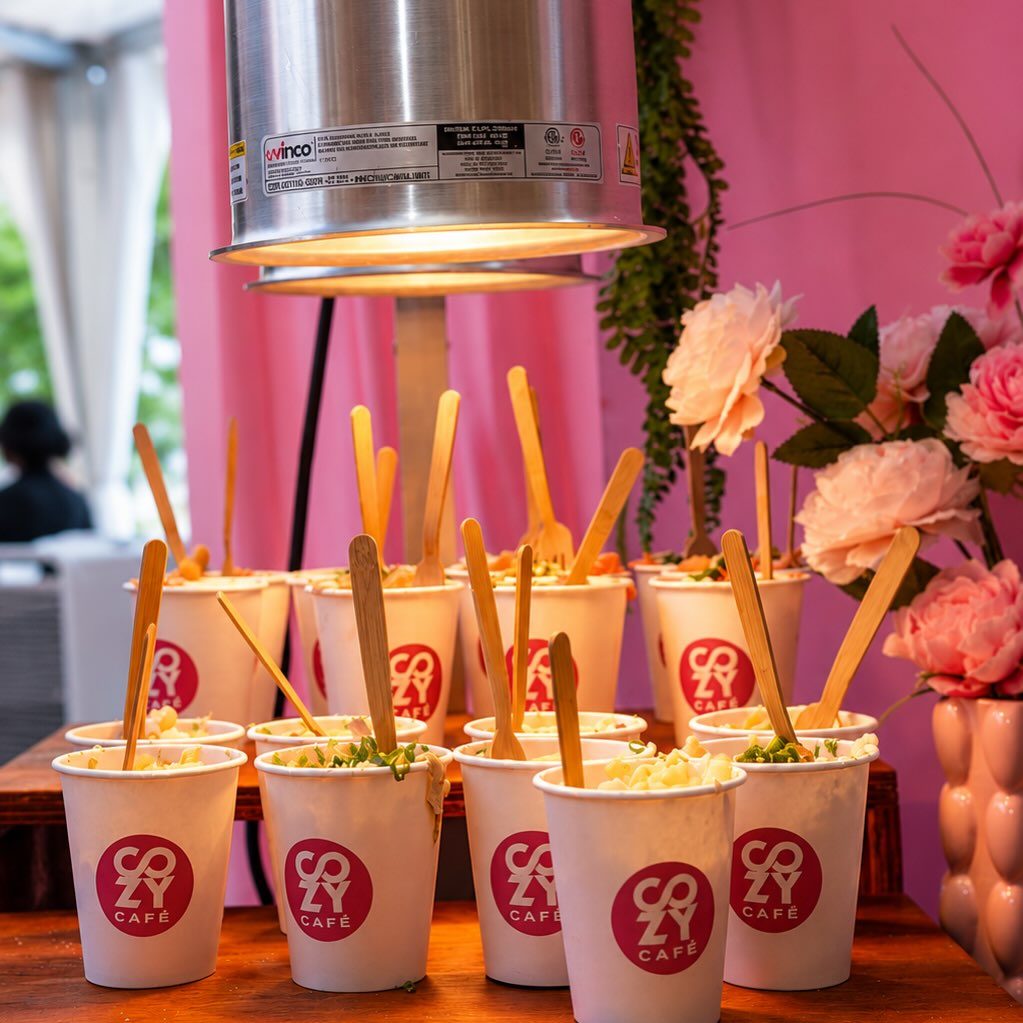 Cozy Cafe Barbados: appetizing display of branded food