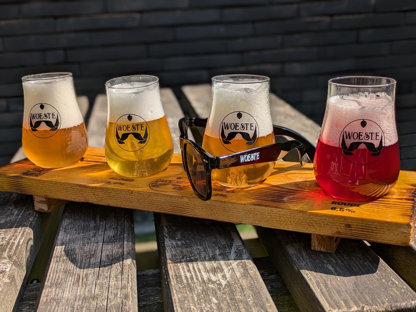 Stadsbrouwerij Woeste: high quality beer flight photo