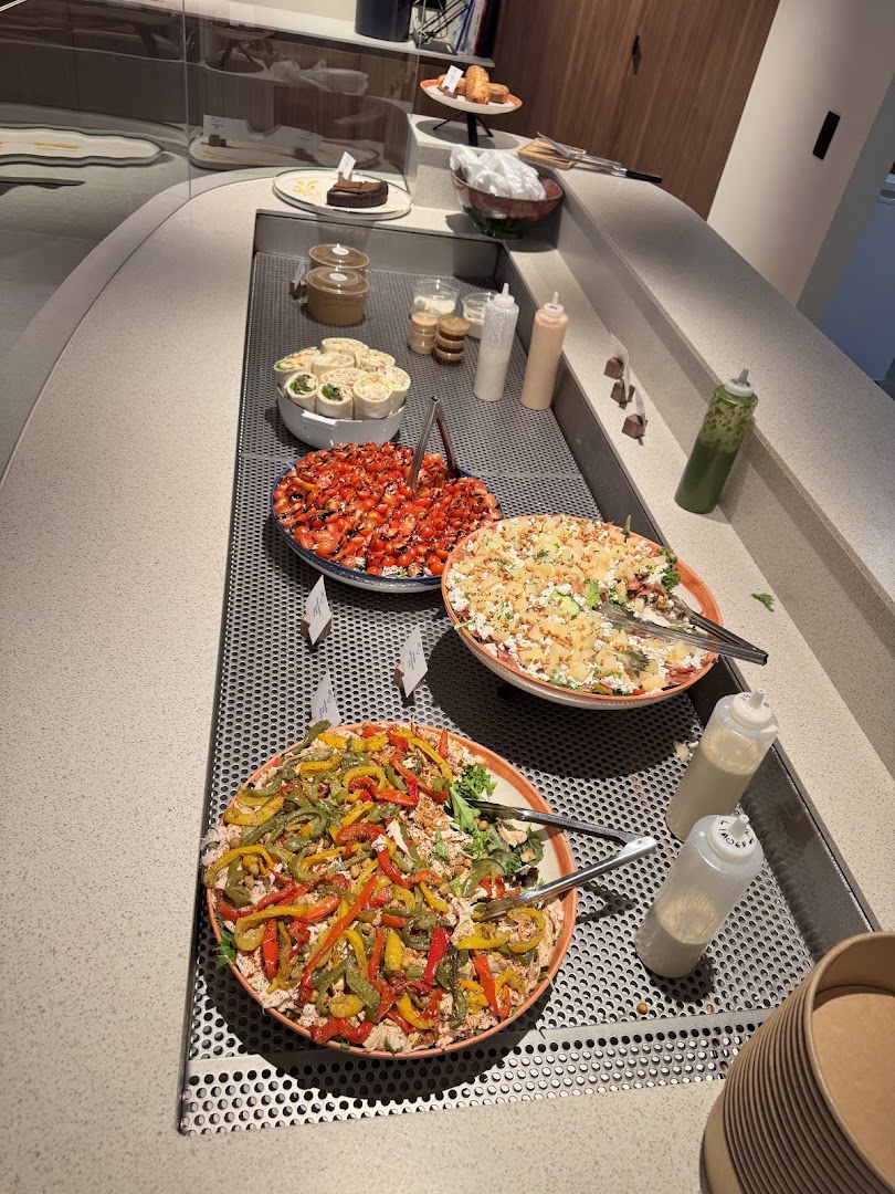August: appetizing display of restaurant food