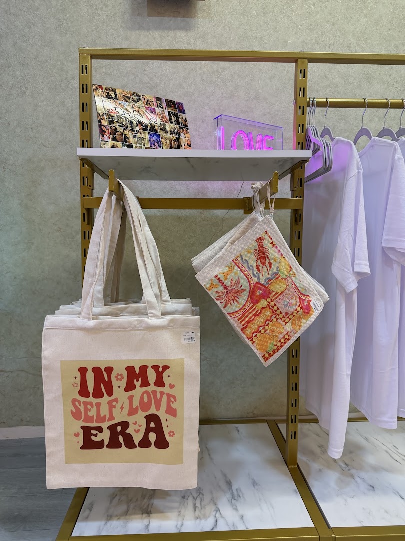 With Love: clear display of shop products