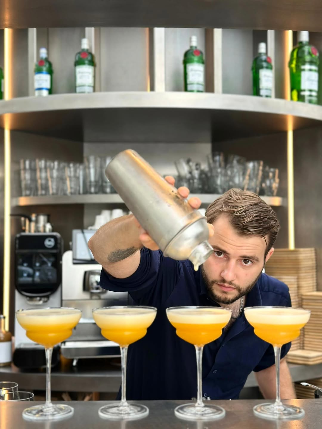 The Sphere: professional photo of bartender preparing drinks