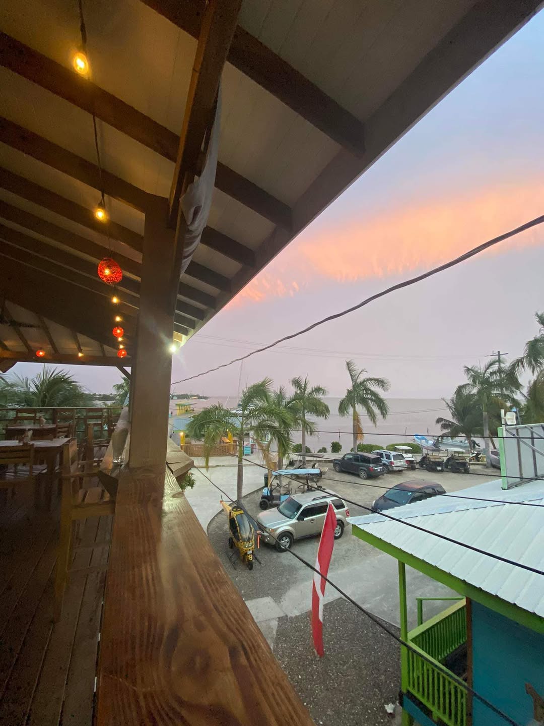 Big Beck's Harbor View: beautiful sunset view from terrace