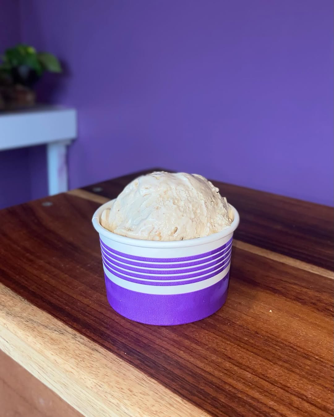 Black Orchid Ice Cream: appetizing product photo of ice cream