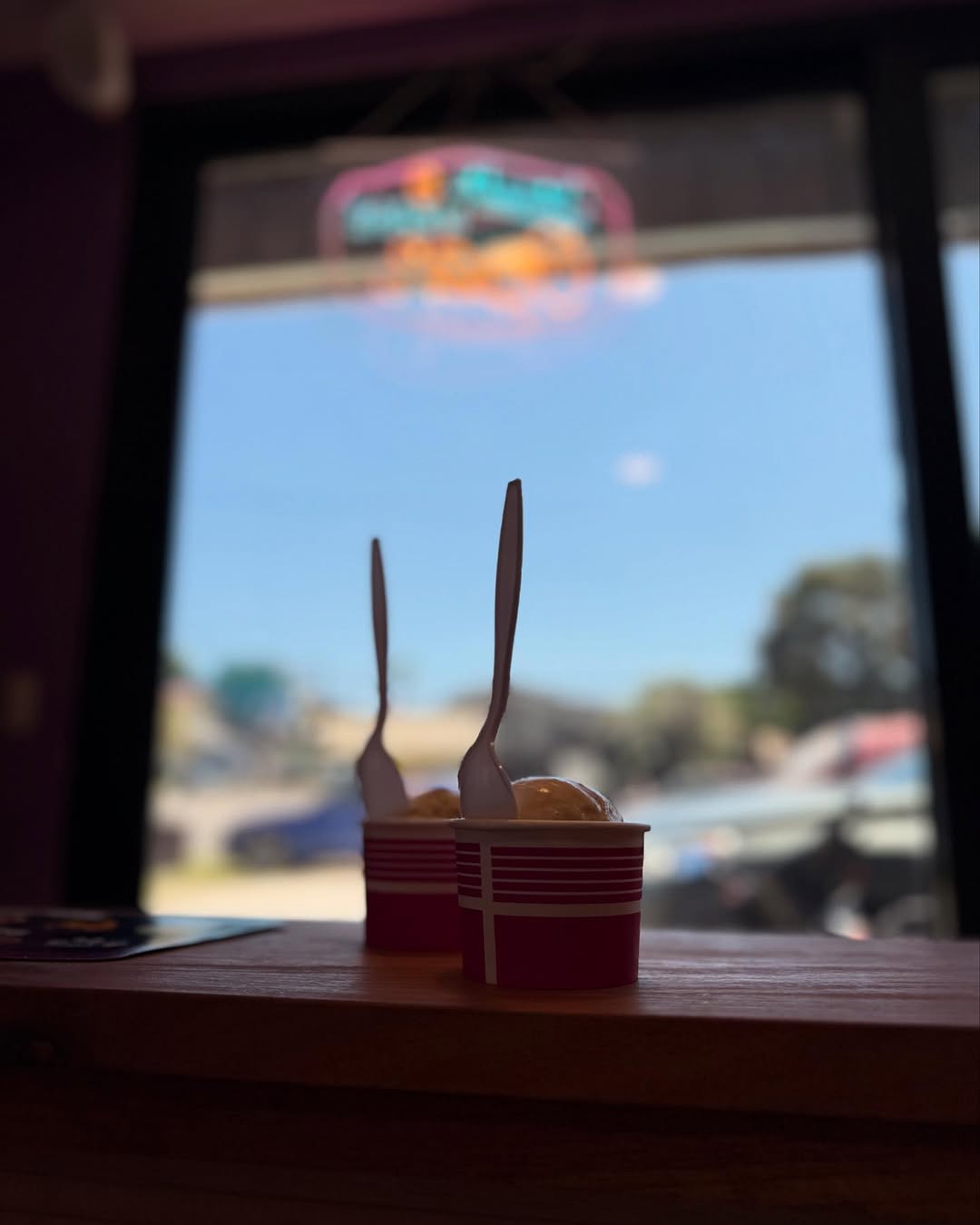 Black Orchid Ice Cream: appealing shot of ice cream