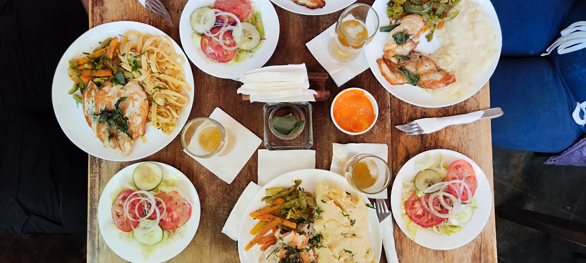 La Boheme: appetizing food and drink spread
