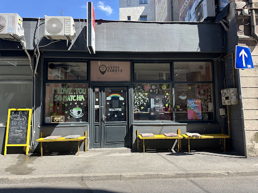 Gypsy Coffee Lab: clear exterior shot of venue