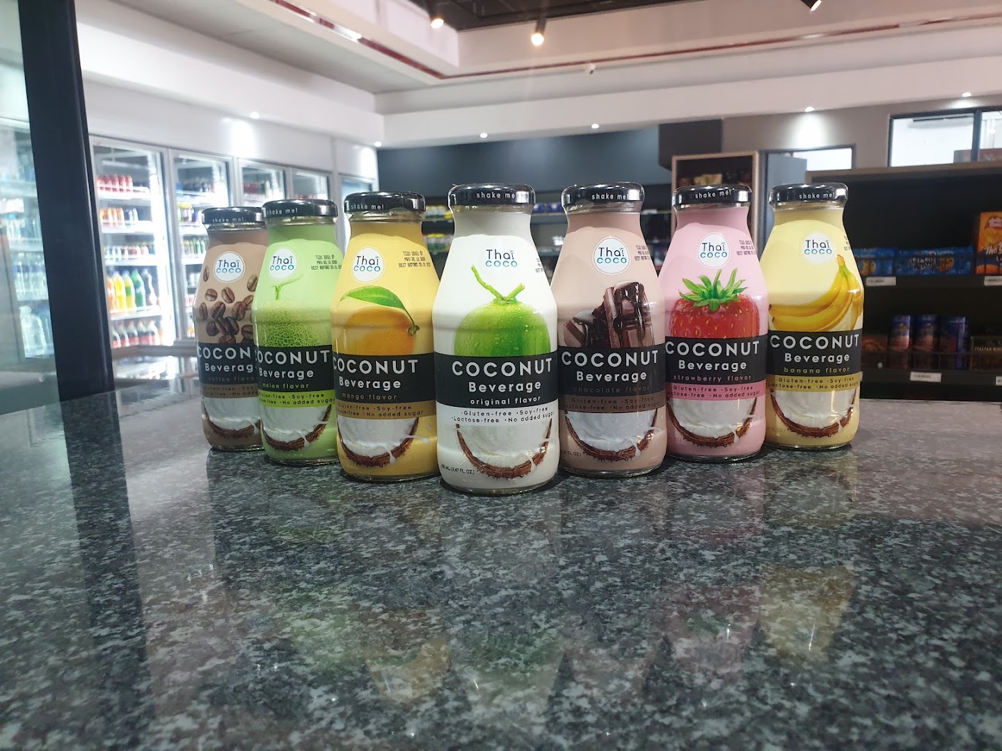 Revive Pitstop Cafe: clear product display of drinks