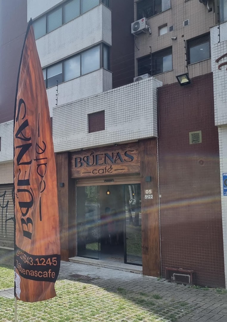 Buenas Café: clear exterior shot of venue