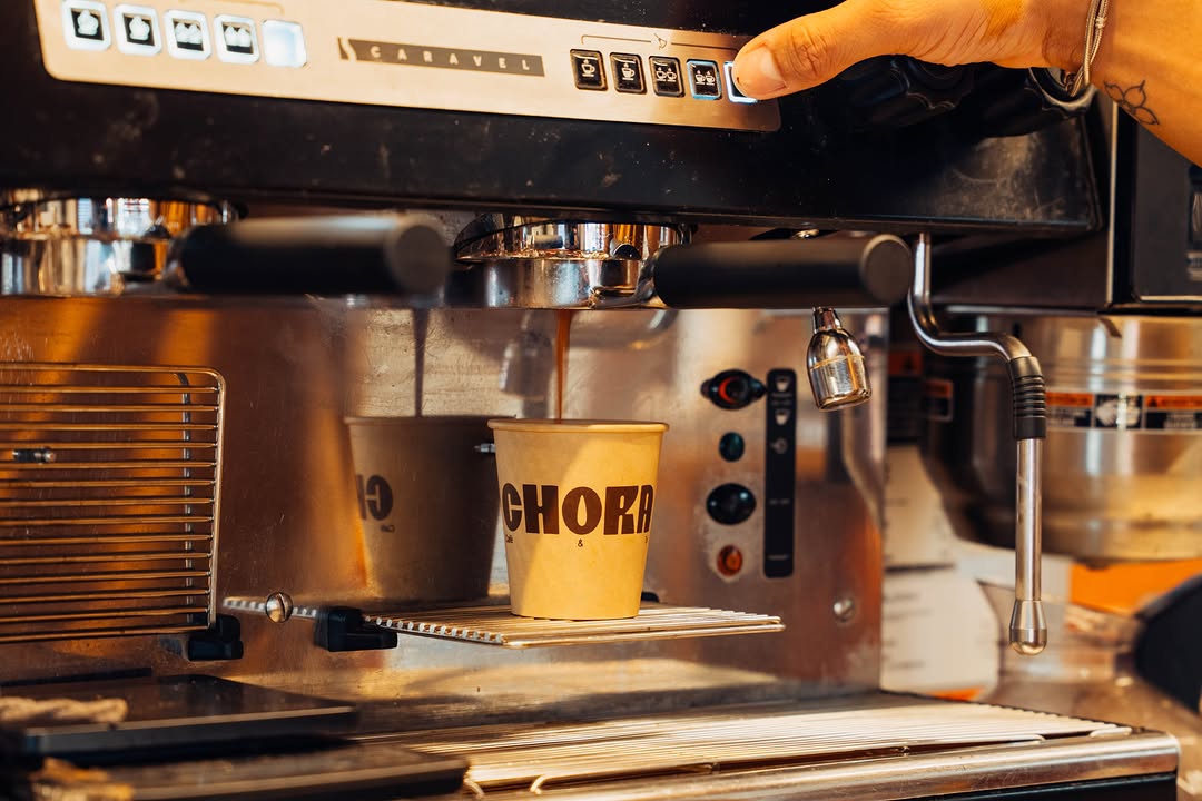 Chora Café: high quality shot of coffee
