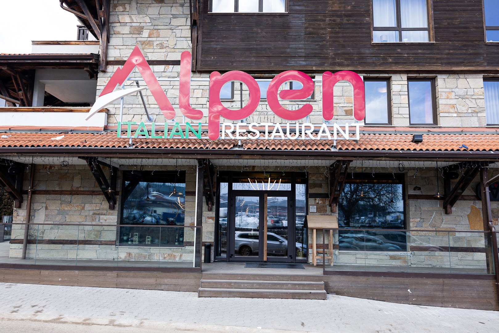 Alpen: clear exterior shot of restaurant