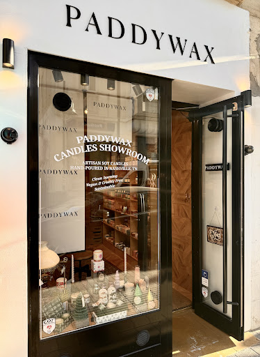 Paddywax: clear storefront photo showing products