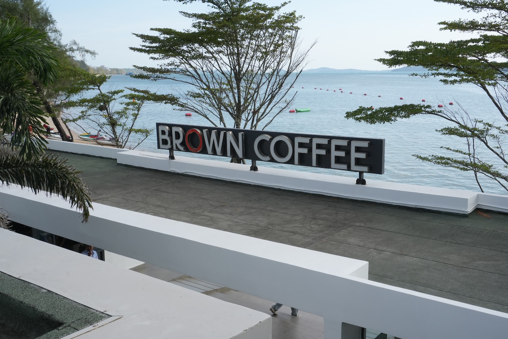 BROWN Coffee, Seaview: clear exterior shot with branding
