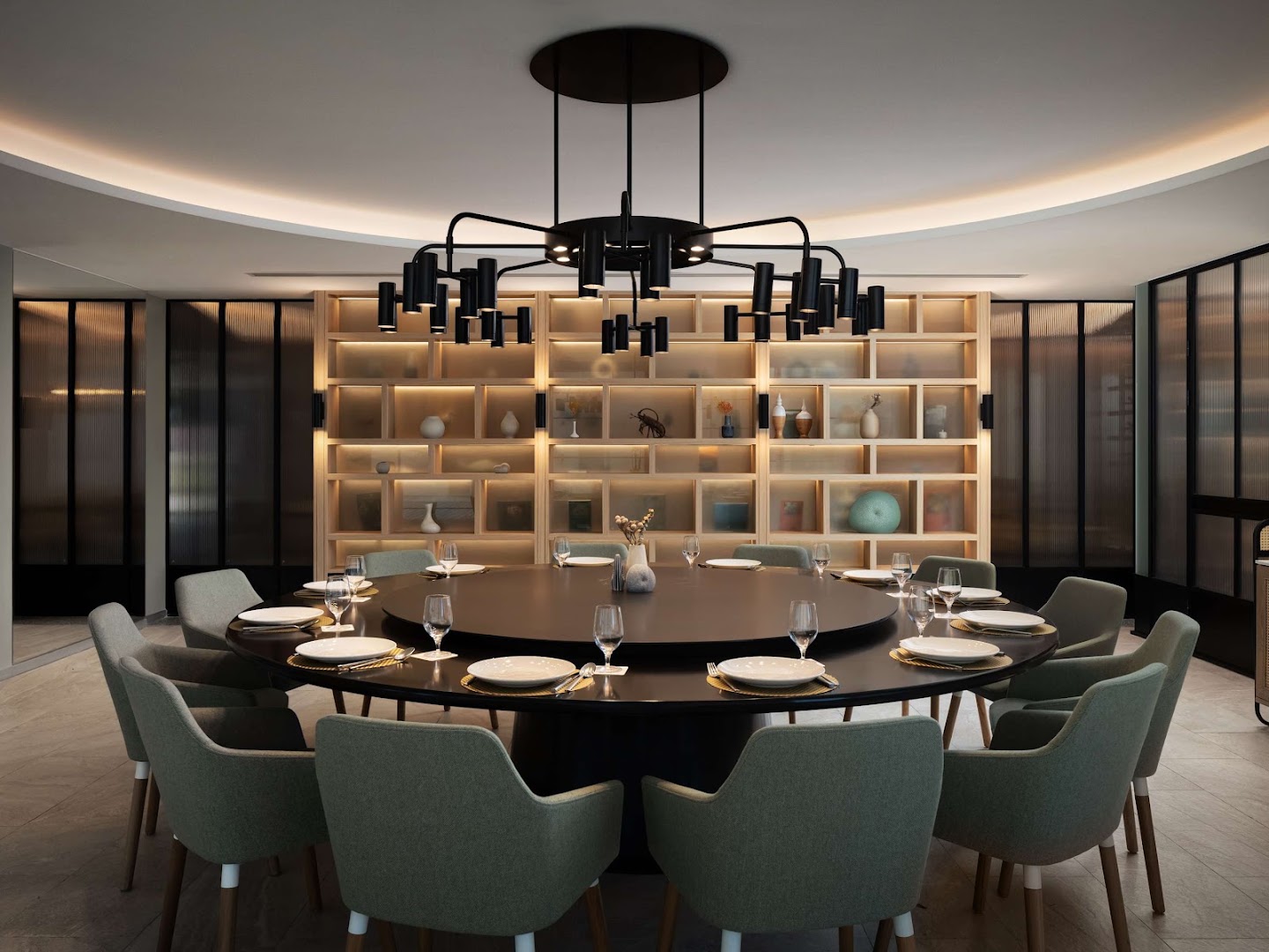 Food Exchange: professional interior shot of restaurant