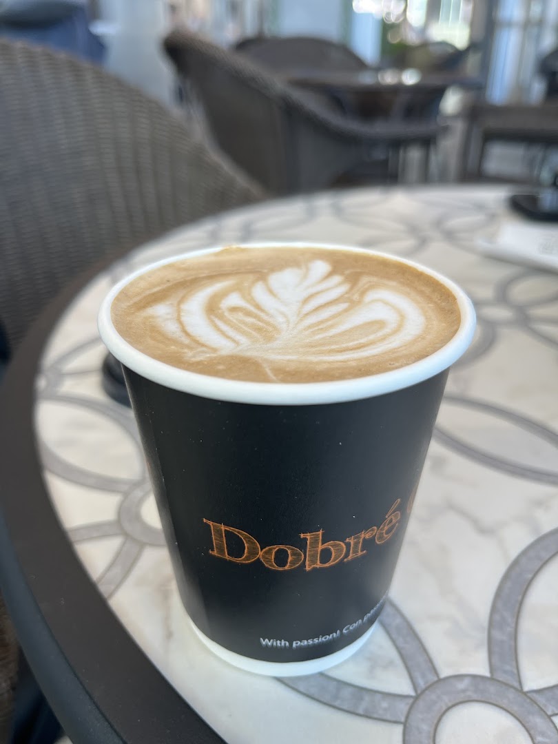 Dobré Café: appealing photo of branded coffee