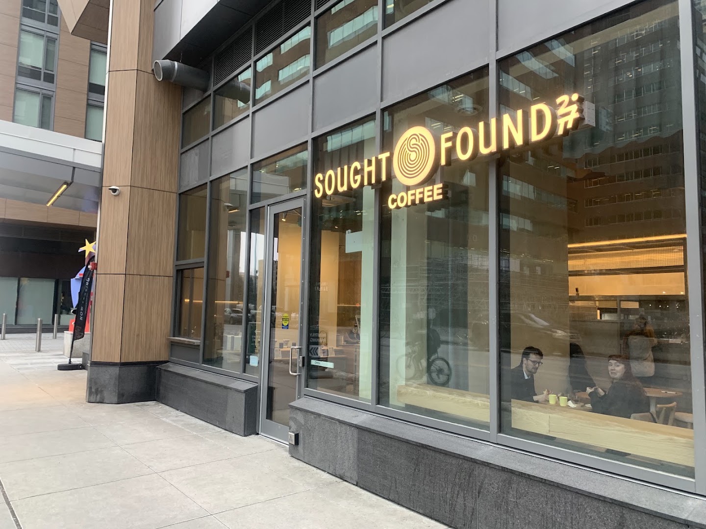 Sought and Found Coffee: clear, professional exterior shot