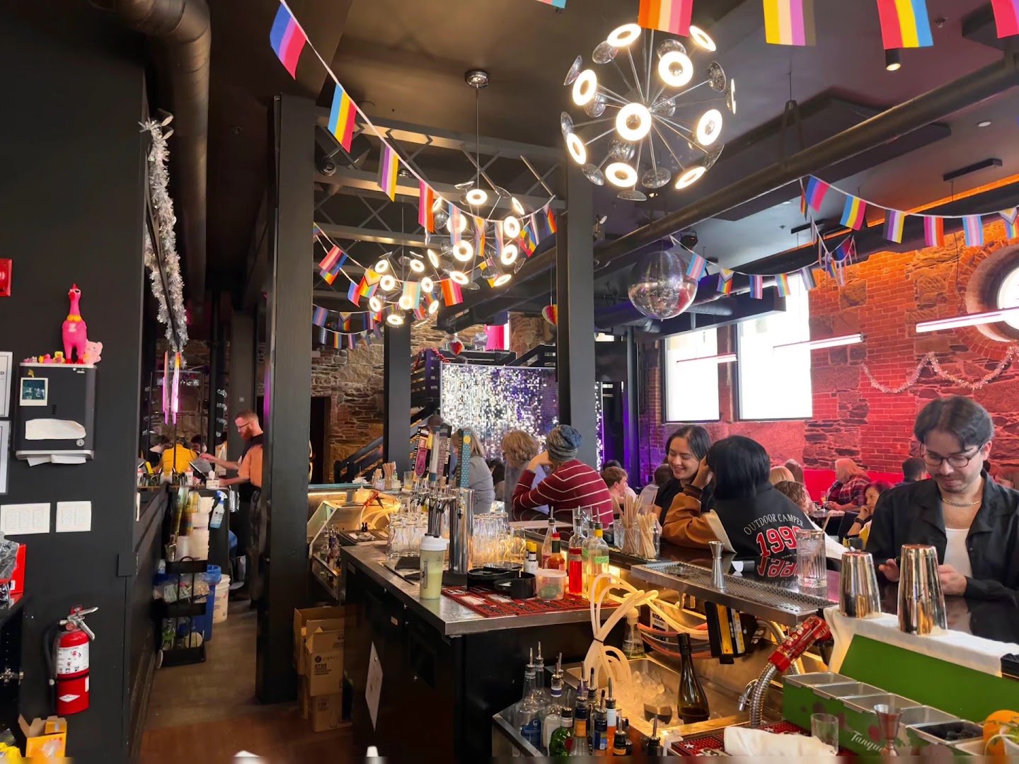 Stardust Bar + Kitchen: inviting atmosphere showing bar interior