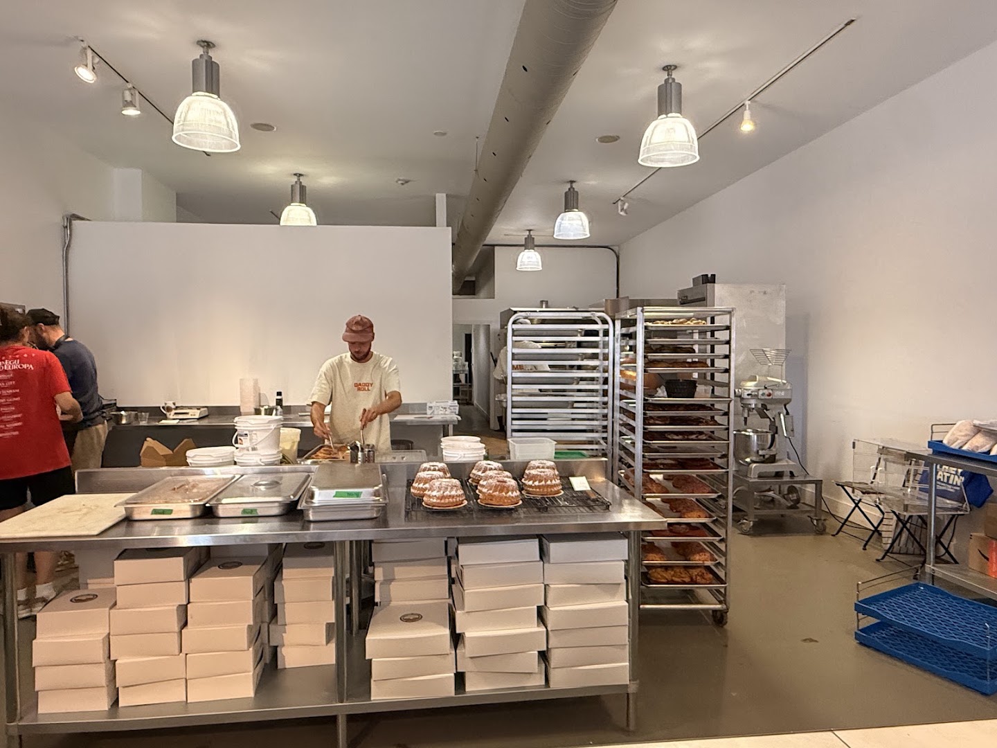 Daddy Roll: clean professional kitchen workspace
