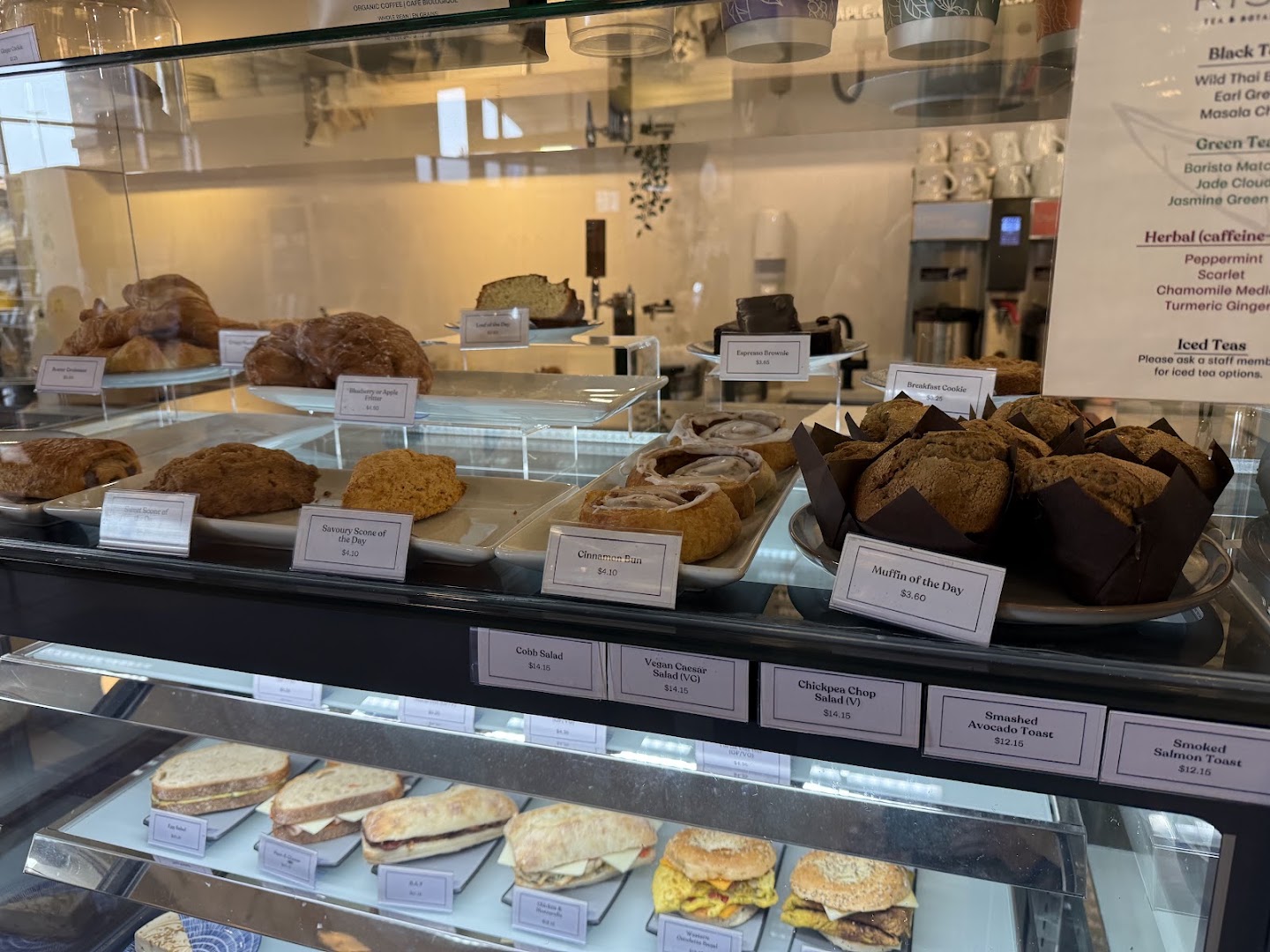 Equator Coffee Gloucester: clear display of fresh food