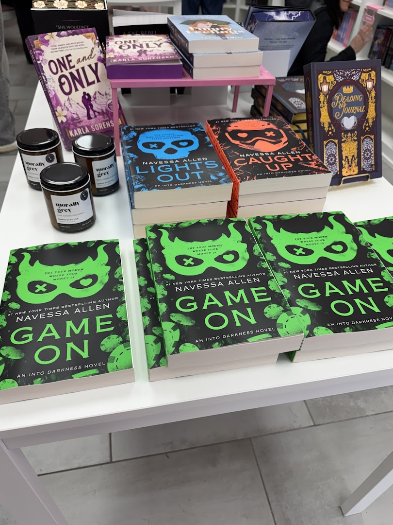 Evermore Books: clear display of shop products