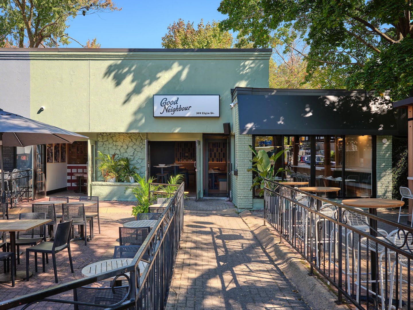 Good Neighbour: clear, professional exterior venue shot