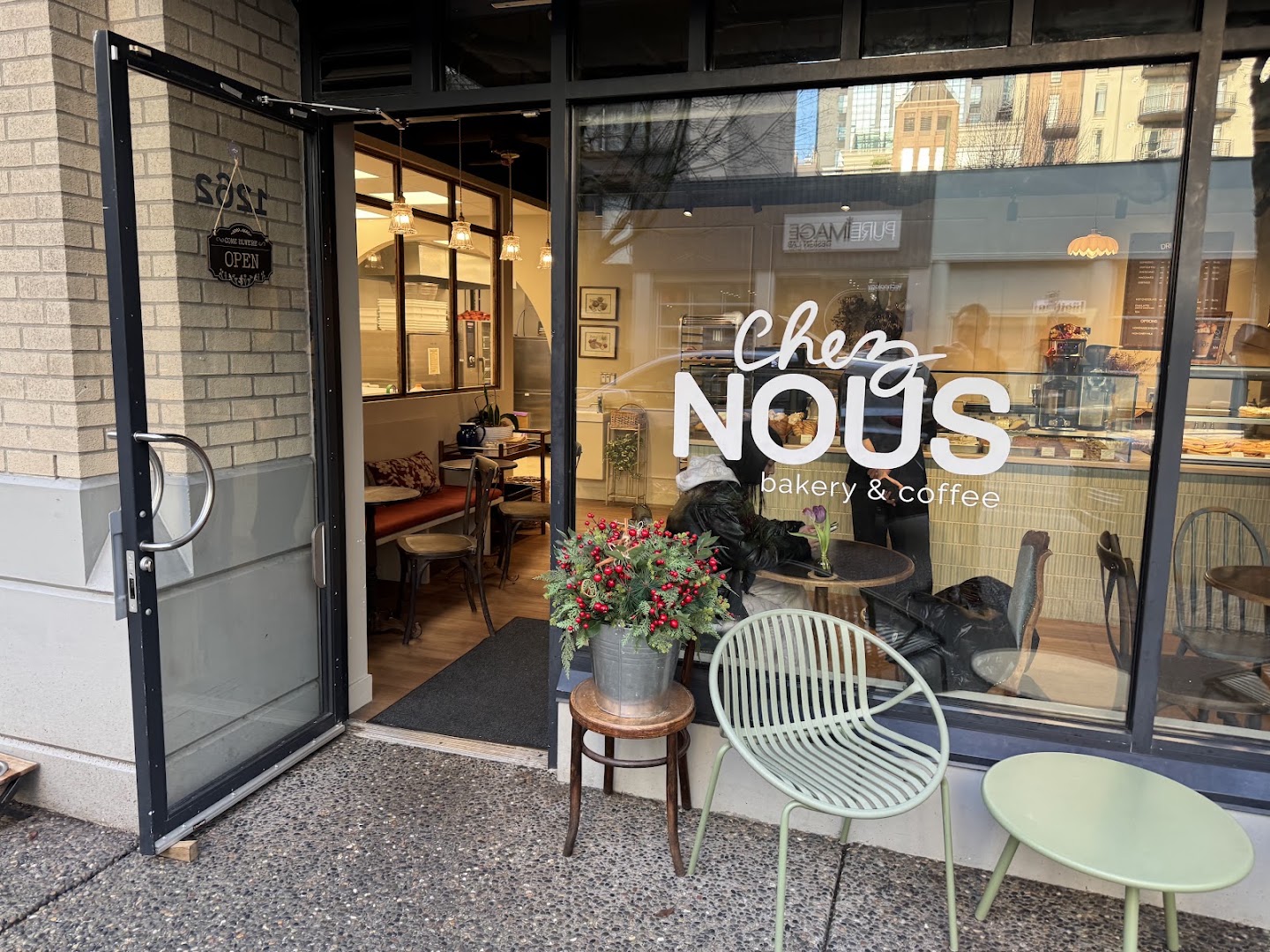 Chez nous Bakery & Coffee: inviting and clear storefront photo